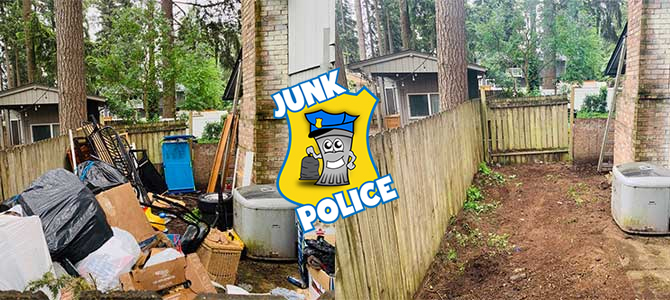junk police before and after cleanout